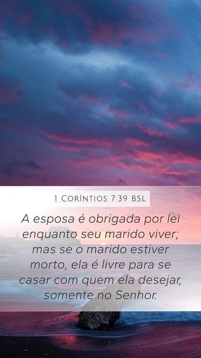 1 Coríntios 7:39 BSL Bible Verse Image
