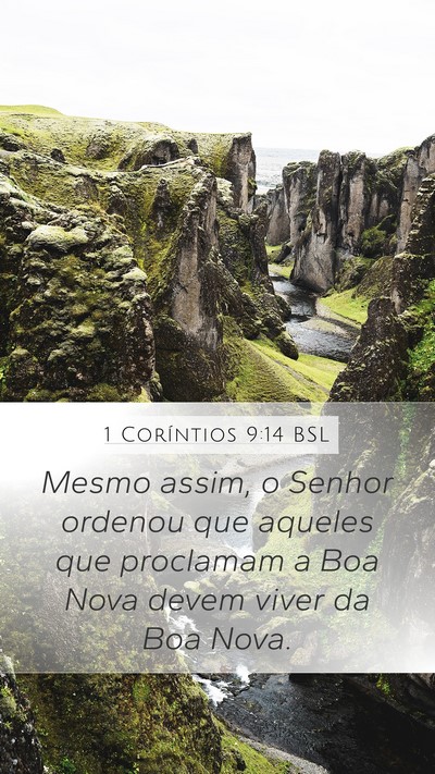 1 Coríntios 9:14 BSL Bible Verse Image
