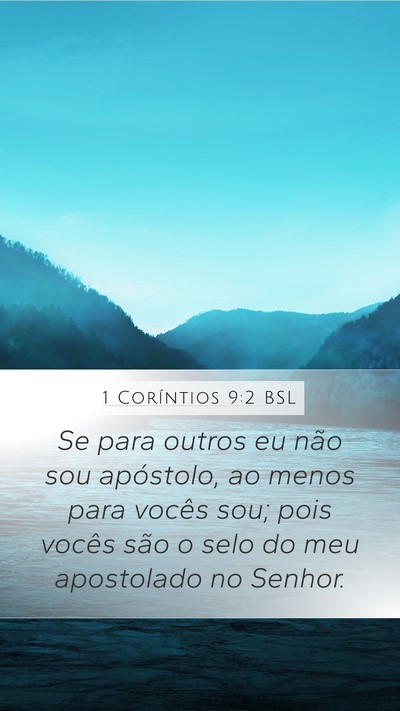 1 Coríntios 9:2 BSL Bible Verse Image