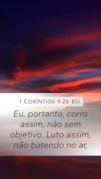 1 Coríntios 9:26 BSL Bible Verse Image