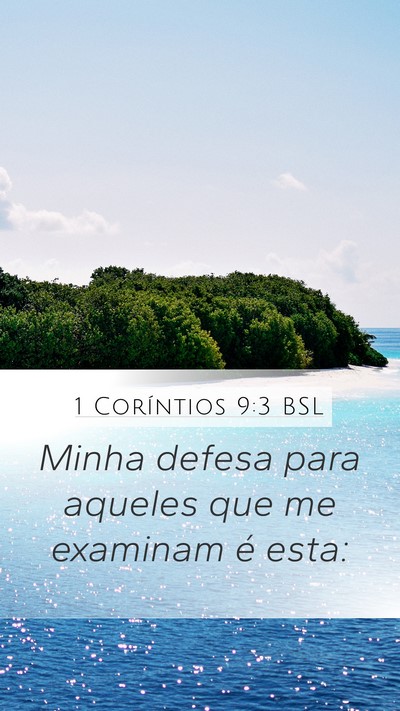 1 Coríntios 9:3 BSL Bible Verse Image