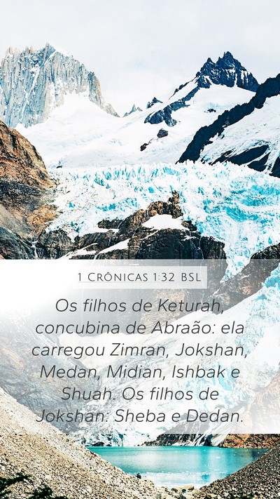 1 Crônicas 1:32 BSL Bible Verse Image