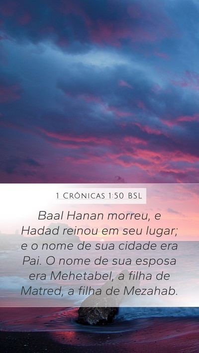 1 Crônicas 1:50 BSL Bible Verse Image