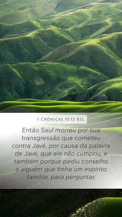 1 Crônicas 10:13 BSL Bible Verse Image