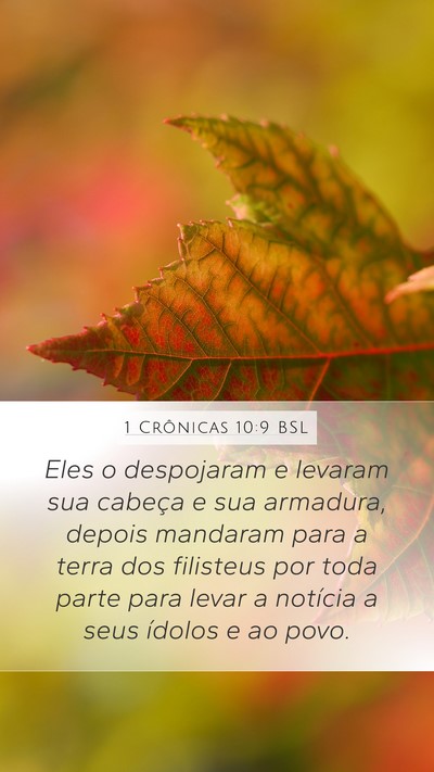 1 Crônicas 10:9 BSL Bible Verse Image