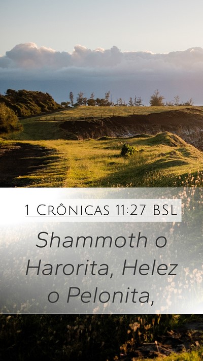 1 Crônicas 11:27 BSL Bible Verse Image
