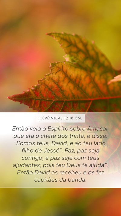 1 Crônicas 12:18 BSL Bible Verse Image