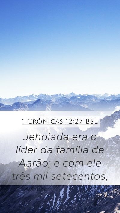 1 Crônicas 12:27 BSL Bible Verse Image