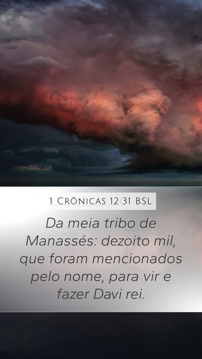 1 Crônicas 12:31 BSL Mobile Phone Wallpaper - Da meia tribo de Manassés: dezoito mil, que - Mobile Bible Verse Wallpaper