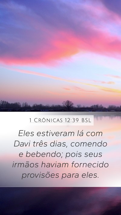 1 Crônicas 12:39 BSL Bible Verse Image
