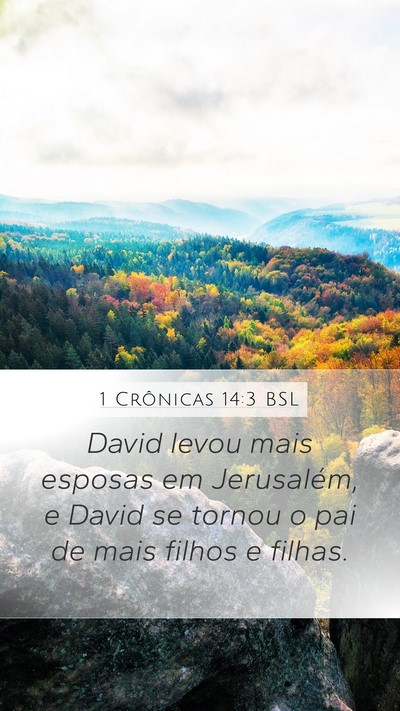 1 Crônicas 14:3 BSL Bible Verse Image