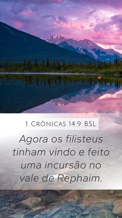 1 Crônicas 14:9 BSL Bible Verse Image
