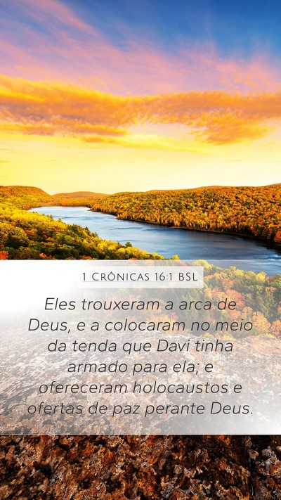 1 Crônicas 16:1 BSL Bible Verse Image