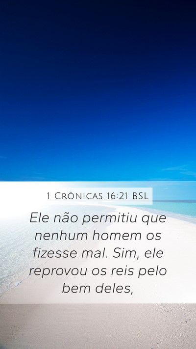 1 Crônicas 16:21 BSL Bible Verse Image