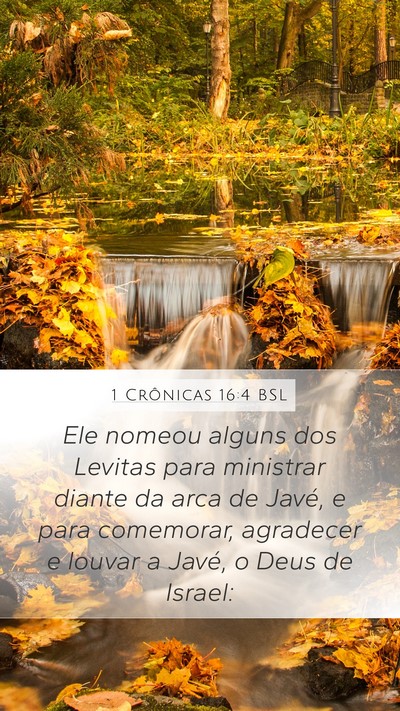 1 Crônicas 16:4 BSL Bible Verse Image