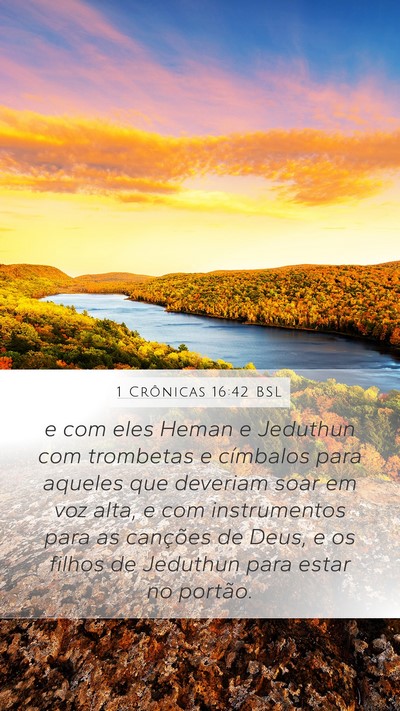 1 Crônicas 16:42 BSL Bible Verse Image