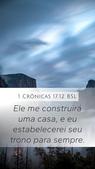 1 Crônicas 17:12 BSL Bible Verse Image