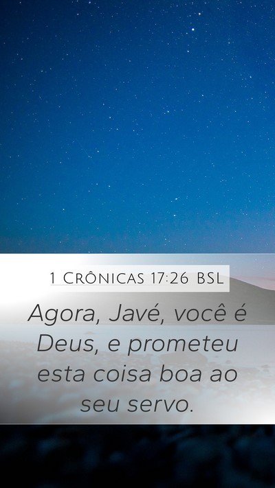 1 Crônicas 17:26 BSL Bible Verse Image