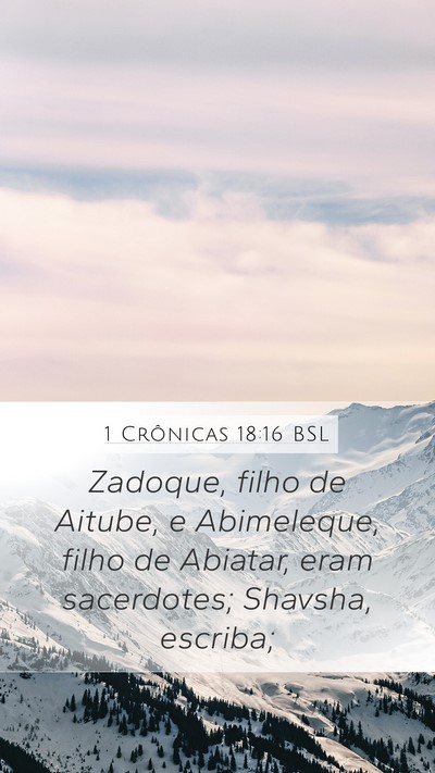 1 Crônicas 18:16 BSL Bible Verse Image