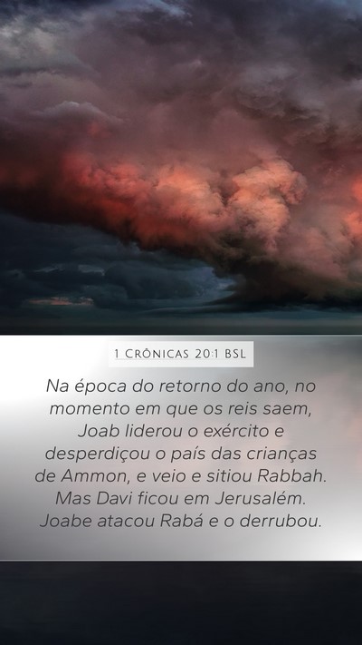 1 Crônicas 20:1 BSL Bible Verse Image