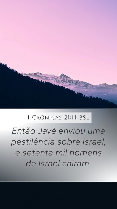 1 Crônicas 21:14 BSL Bible Verse Image