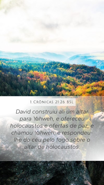 1 Crônicas 21:26 BSL Bible Verse Image