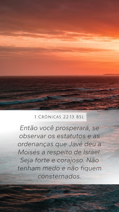 1 Crônicas 22:13 BSL Bible Verse Image