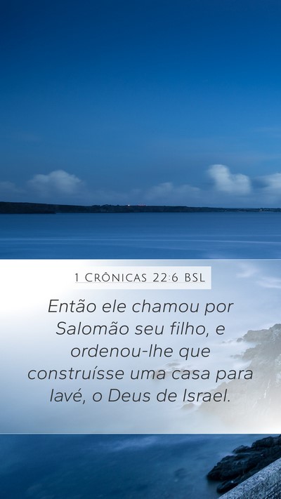 1 Crônicas 22:6 BSL Bible Verse Image