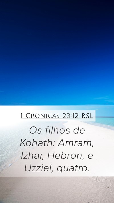 1 Crônicas 23:12 BSL Bible Verse Image