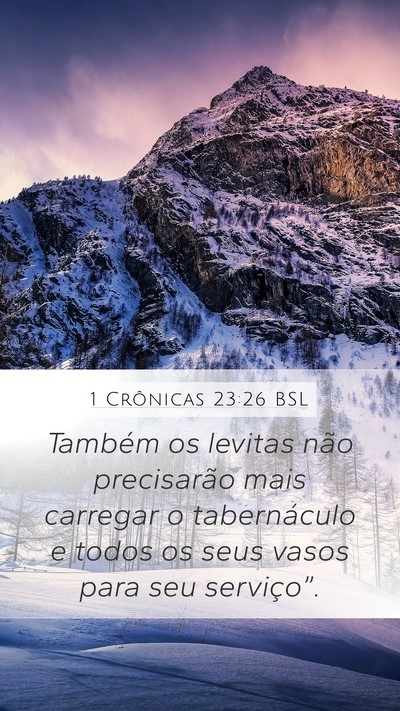 1 Crônicas 23:26 BSL Bible Verse Image