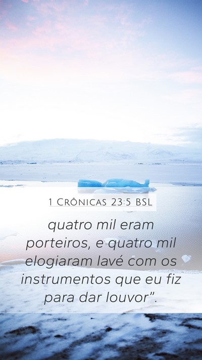 1 Crônicas 23:5 BSL Bible Verse Image