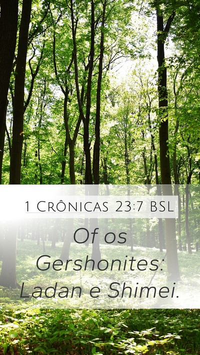 1 Crônicas 23:7 BSL Bible Verse Image