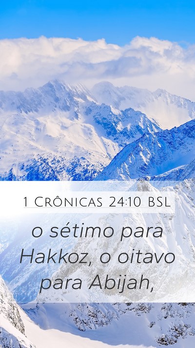 1 Crônicas 24:10 BSL Bible Verse Image