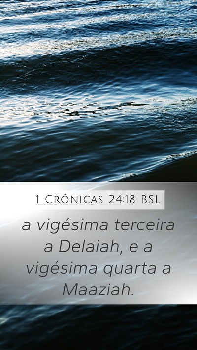 1 Crônicas 24:18 BSL Bible Verse Image