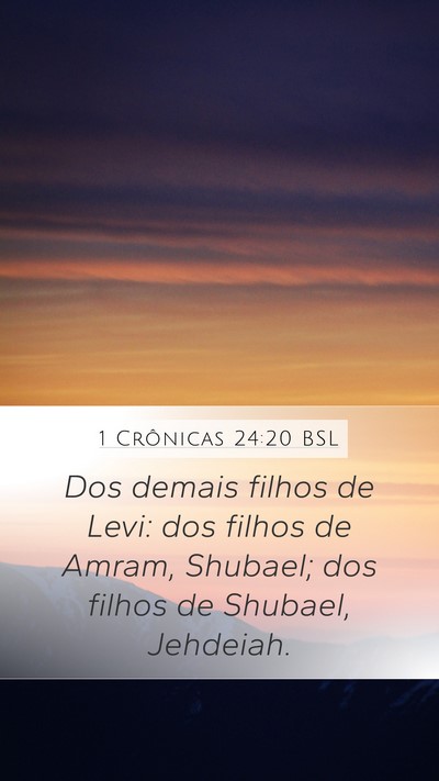 1 Crônicas 24:20 BSL Bible Verse Image
