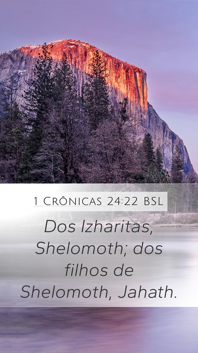 1 Crônicas 24:22 BSL Bible Verse Image