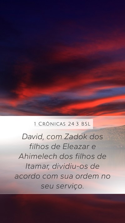 1 Crônicas 24:3 BSL Bible Verse Image