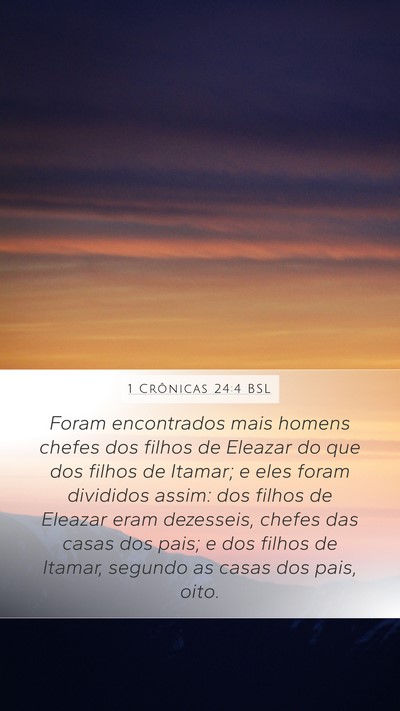 1 Crônicas 24:4 BSL Bible Verse Image