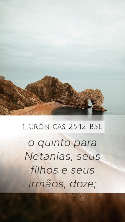 1 Crônicas 25:12 BSL Mobile Phone Wallpaper - o quinto para Netanias, seus filhos e seus - Mobile Bible Verse Wallpaper