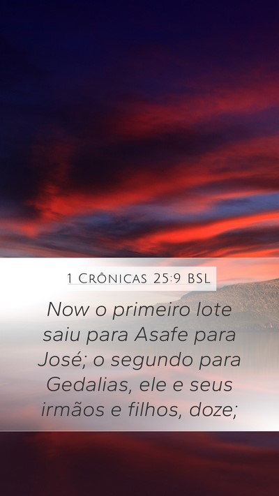 1 Crônicas 25:9 BSL Bible Verse Image