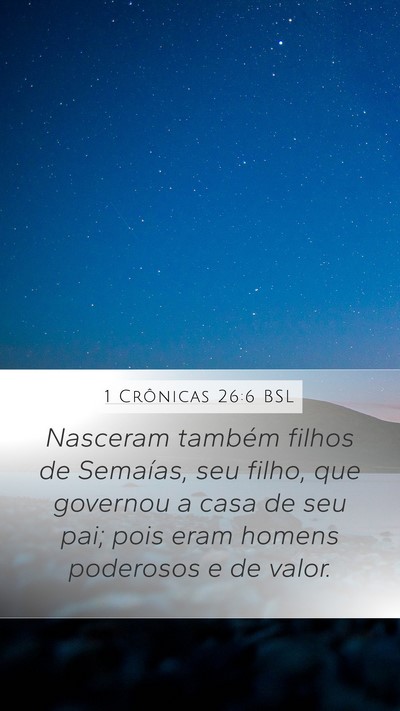 1 Crônicas 26:6 BSL Bible Verse Image