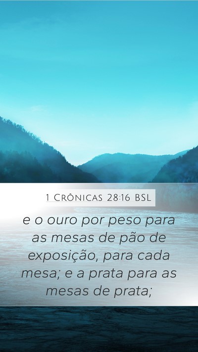 1 Crônicas 28:16 BSL Bible Verse Image
