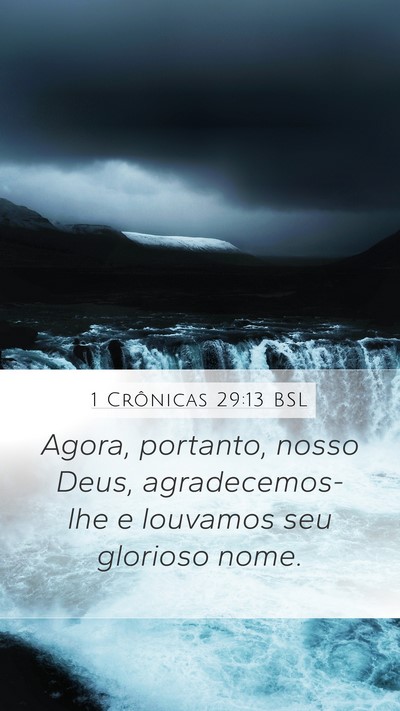 1 Crônicas 29:13 BSL Bible Verse Image