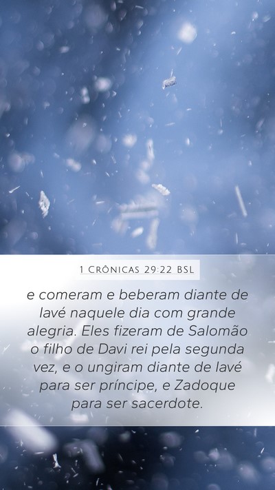 1 Crônicas 29:22 BSL Bible Verse Image