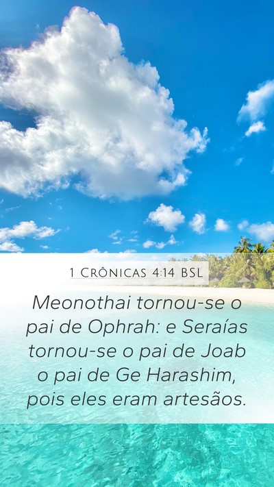 1 Crônicas 4:14 BSL Bible Verse Image