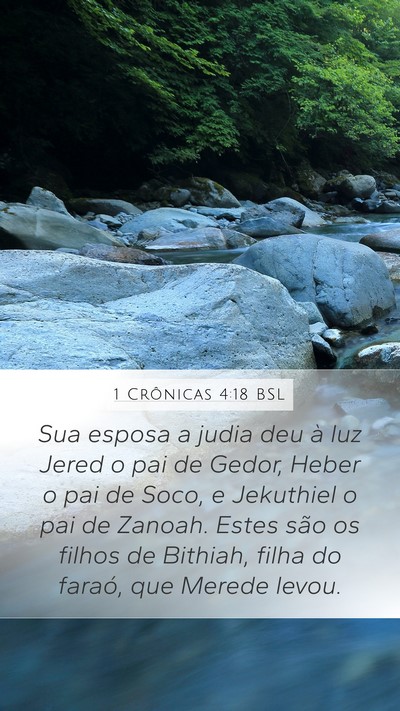 1 Crônicas 4:18 BSL Bible Verse Image