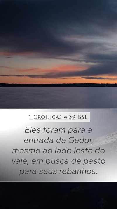 1 Crônicas 4:39 BSL Bible Verse Image
