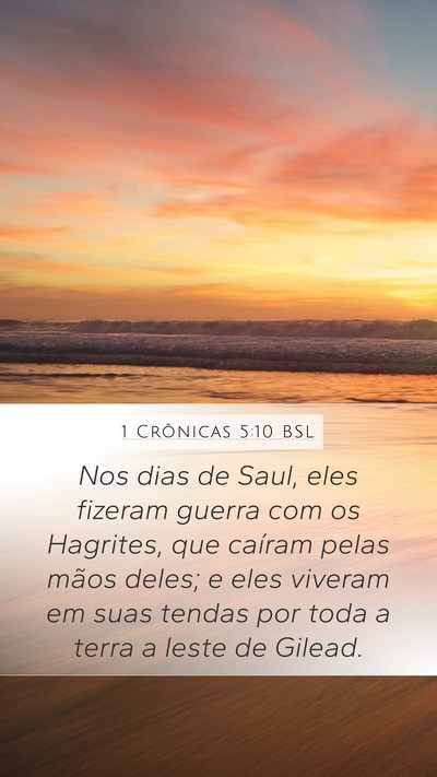 1 Crônicas 5:10 BSL Bible Verse Image