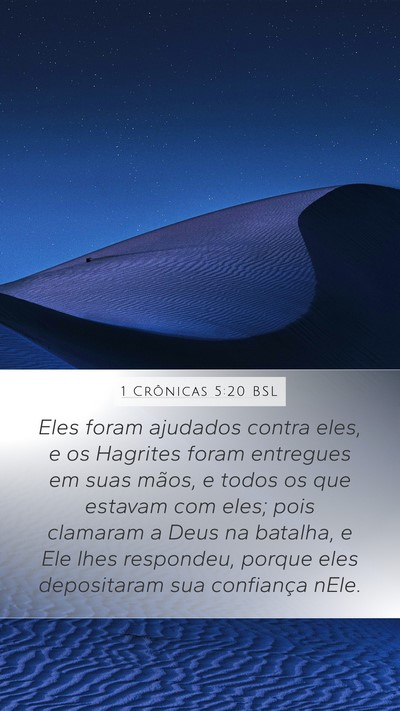 1 Crônicas 5:20 BSL Bible Verse Image
