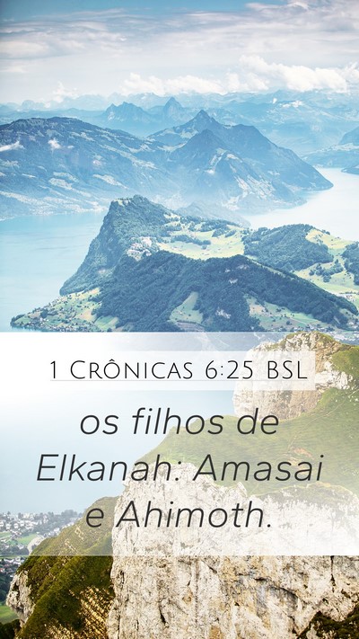 1 Crônicas 6:25 BSL Bible Verse Image